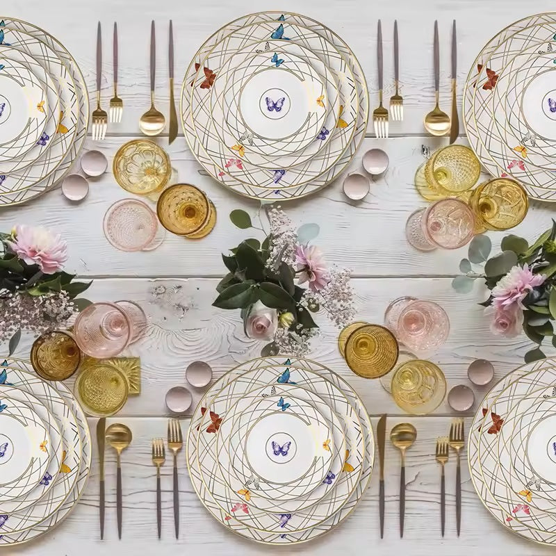 Volo 16-Piece Fine China Plate Set Serves 4