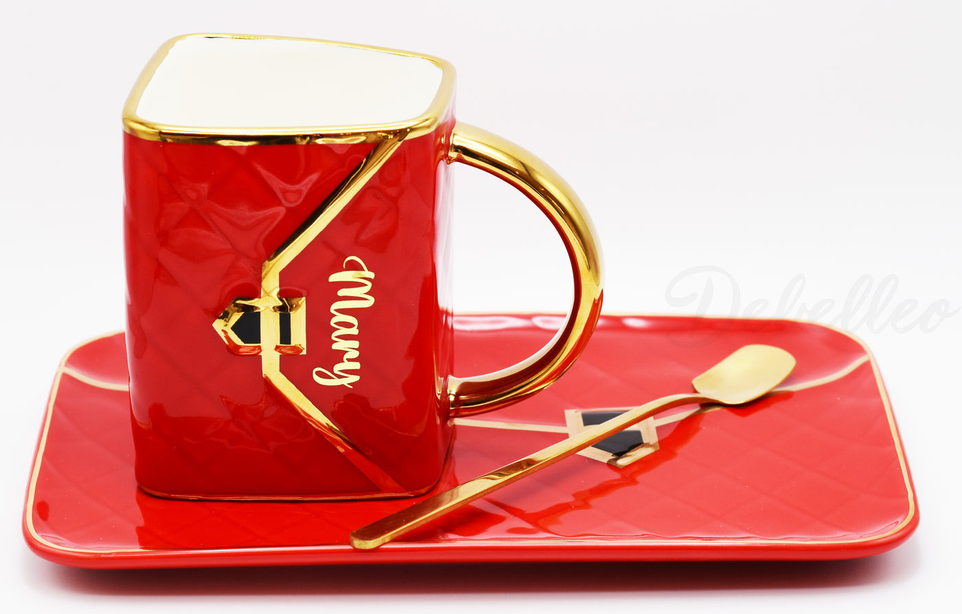 Classic Handbag Coffee Mug with Saucer and Spoon